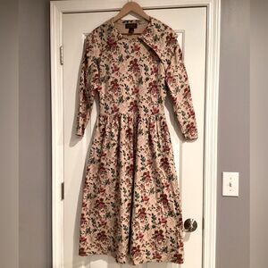 Eddie Bauer Vintage Floral Long Sleeve Maxi Dress M Petite